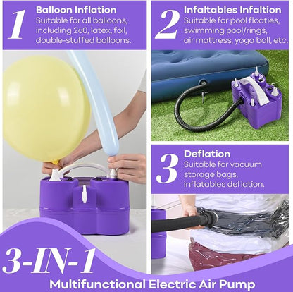 Electric Balloon Pump, 3-in-1 Portable Air Pump - Image 8