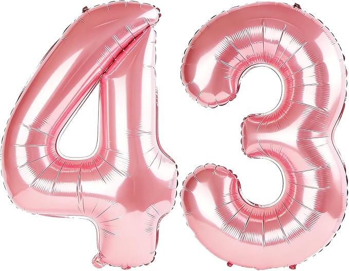 40 Inch Number 43 Balloons for 43rd Birthday Party Decorations, 0-100 Jewelry by FOBELEC