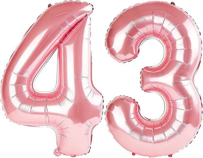 40 Inch Number 43 Balloons for 43rd Birthday Party Decorations, 0-100 Jewelry by FOBELEC