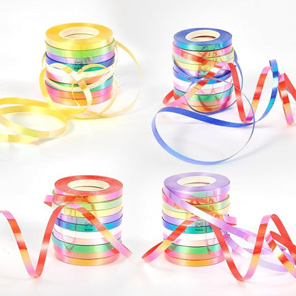 45 Rolls 9 Rainbow Colors Curling Ribbon Balloon Curling Ribbons Set, 3/16 Inch - Image 3