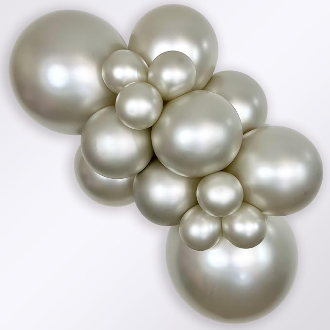 Sempertex Round Silk Cream Pearl Balloons, 11 Inch, Graduation, Baby Shower - Image 2