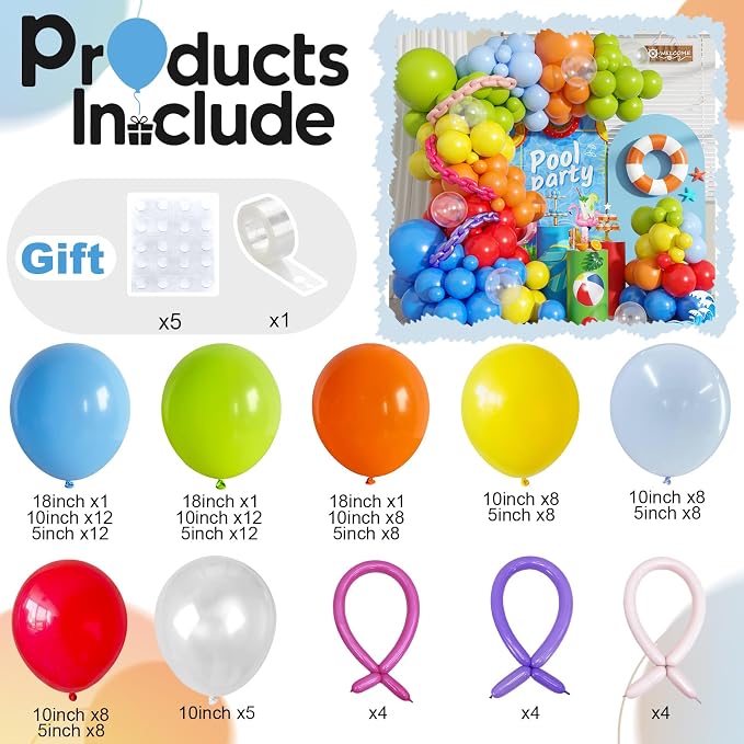 Neon Balloons Arch Garland Kit - Image 2