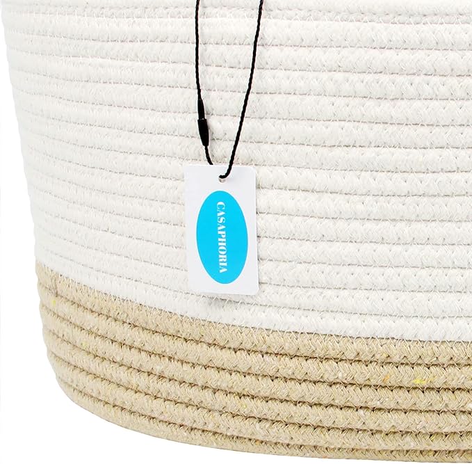 Casaphoria Caddy Organize Woven Cotton Rope Basket Caddy - Image 4