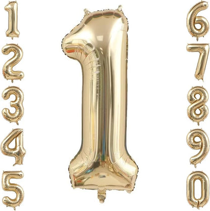 White Gold Number 1 Balloon 40 Inch, Foil Numeral by Unknown