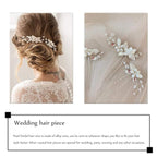 JAKAWIN Flower Bride Wedding Hair Pins Pearl Bridal Hair Piece Accessories for Women HP163 (Silver)