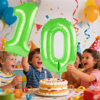 40 Inch Number 10 Balloons for 10th Birthday Party Decorations, 0-100 Fruit - Image 2