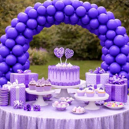 ZENO Purple Balloons 50pcs 12 Inch Helium Grade Latex Balloons - Image 3