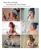 Artilady Wide Bandana Headbands for Women-Boho Bandeau Head Band Bohemian Paisley Red Headwrap Soft Athletic Elastic Sweat Non Slip Hair Bands for Curly Hair Accessories 6 PCS