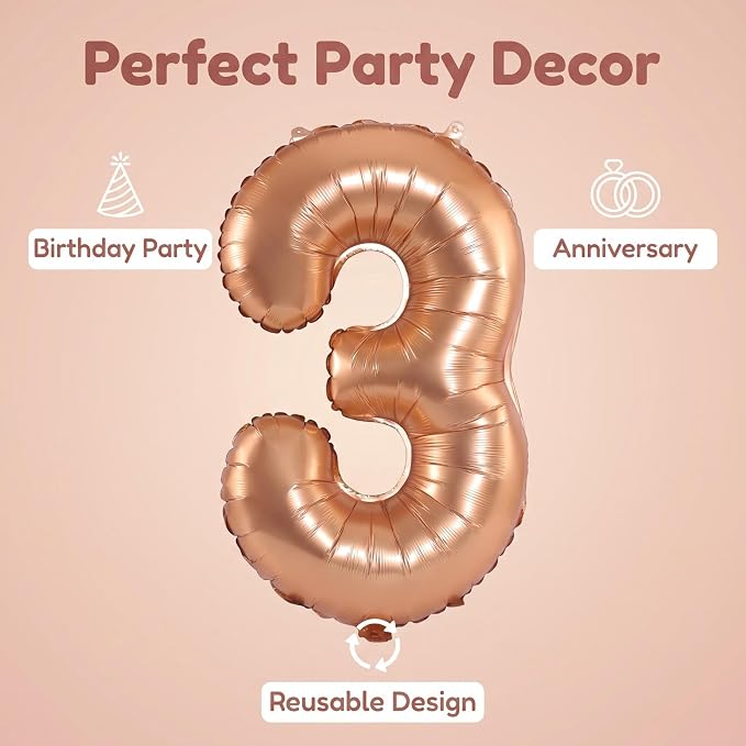 YPSelected 32 Inch Large Foil Helium Number Balloon Birthday Wedding Party 0-9 - Image 7