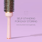 Magic Curling Round Brush (Wavy 1.7 Inch), Non-electronic, Self-Standing Round Quick Styling Brush, Great Blowout, Ceramic Coated/Ionic Thermal Barrel, Blowout Volume, Wave Styler