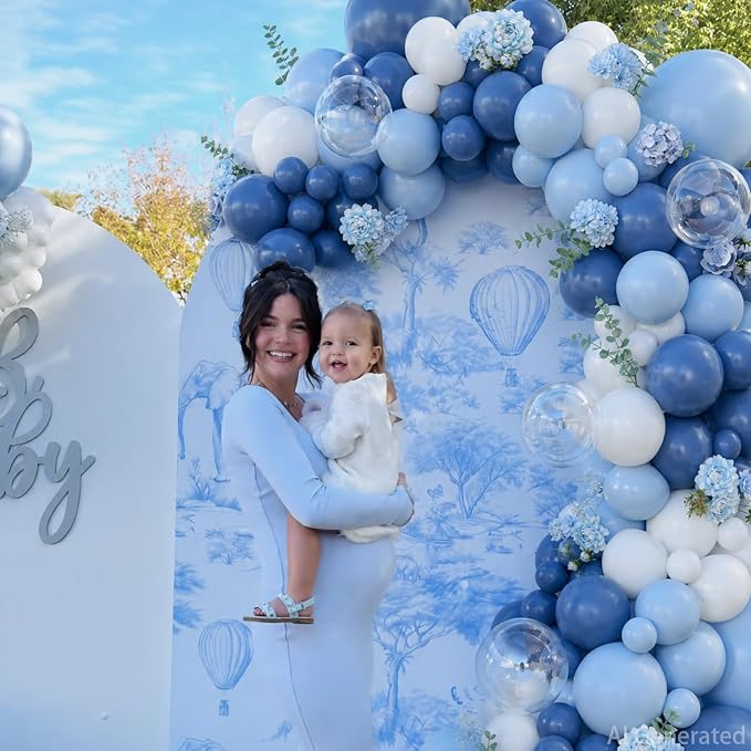 Blue Balloon Arch Kit for Birthday Baby Shower Decorations, Bridal Shower Party - Image 3