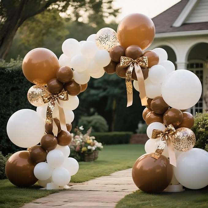 Brown Balloon Arch Kit 111Pcs 18 12 5 Inch Latex Party Balloons Garland - Image 6