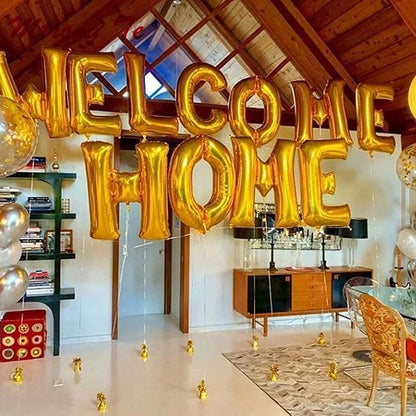 40Inch Gold WELCOME HOME Letter Balloon - Image 5