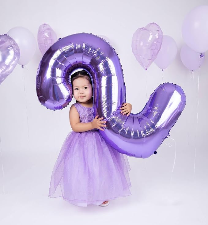 26 Balloon - Purple Birthday Number Balloons, 40 Inch Decorations Men Women | - Image 3