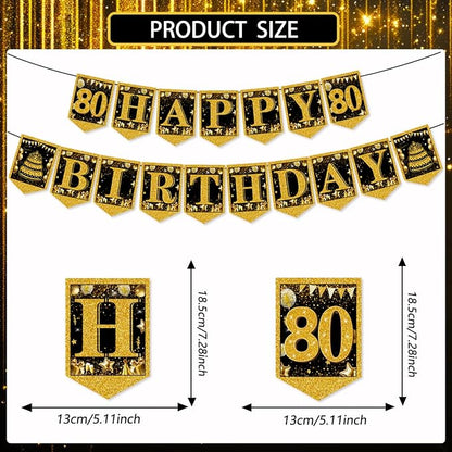 Mxdfafa 39Pcs 80th Birthday Decoration Kit - Image 5