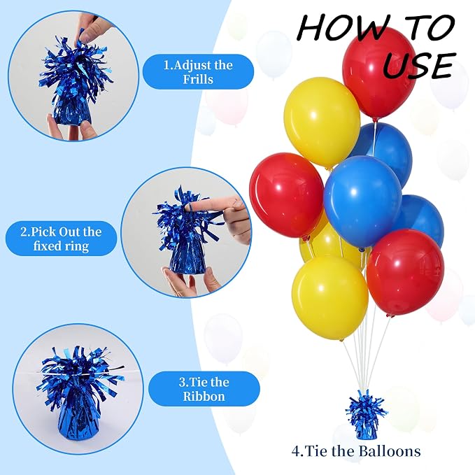 Blue Balloon Weights Pack of 6 - Image 6