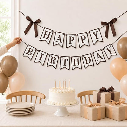 Brown Happy Birthday Banner - Image 5