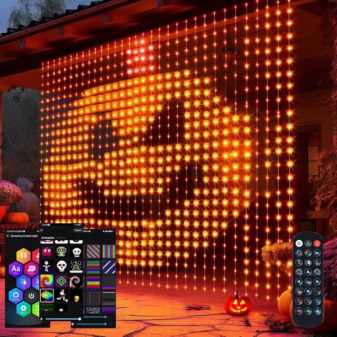 Dazzle Bright Smart Curtain Lights, 400LED 6.6FT x 6.6FT Color Changing by DazzleBright