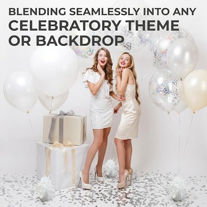 White Balloon Weights Pack of 12 - Image 3