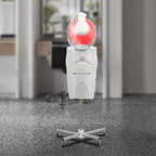 Hair Steamer Professional Hair Salon Steamer with 12 Color Light & Ozone，Adjustable Height Hair Steamer with Wheels (White)