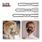 U Shaped Hair Pins for Buns, 100 PCS 2.8" Hair Pins for Women Hair Styling with Thick Hair