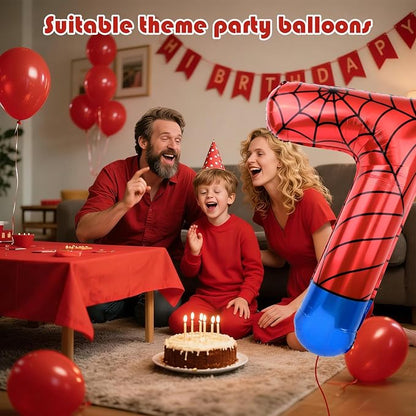 40 Inch Vibrant Spider-Themed Number Foil Balloons - Image 2