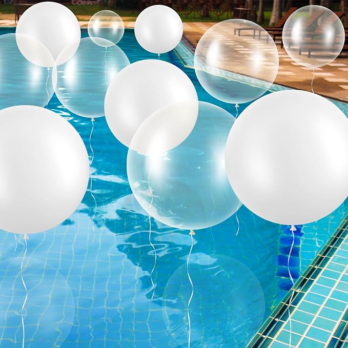 Gejoy 24 Pcs Pool Giant Balloons 36/24/18 Inch Jumbo Large Big Latex Balloons by Gejoy