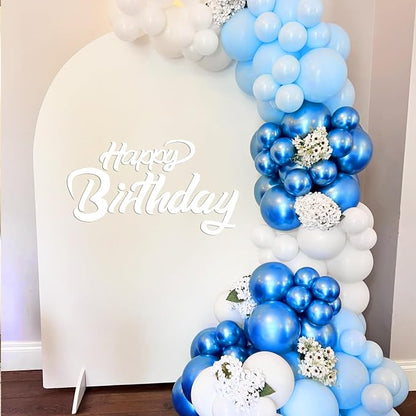 Awenztech 122pcs Metallic Blue Latex Balloons in 18 12 10 5 inches | Graduation - Image 5