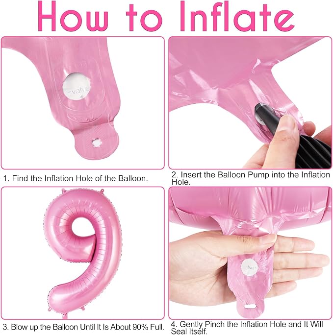 Pink Number 19 Balloon, 40 Inch Big Large Foil Helium Number Balloons, Giant - Image 4