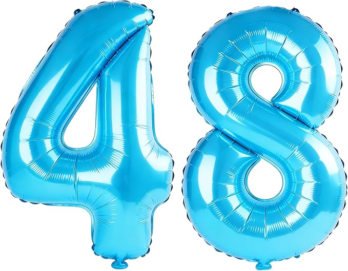 40 Inch Number 48 Balloons for 48th Birthday Party Decorations, 0-100 Jewelry by FOBELEC