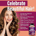 (2 Pack) Hair Growth Vitamins for Women | Biotin 10,000mcg, Collagen, Patented OptiMSM®, goMCT®, Saw Palmetto | Naturally Regrow Stronger & Healthier Hair, Skin and Nails | May Stop Hair Loss