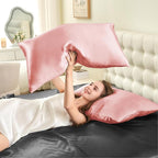 INFIIXSO Mulberry Silk Pillowcase for Hair and Skin, Silk Pillow Cases Queen Size with Hidden Zipper 20"x30", Extraordinary Smooth and Soft Cooling Pillow Cases for Hot Sleepers(Blush Pink, 1 Pack)