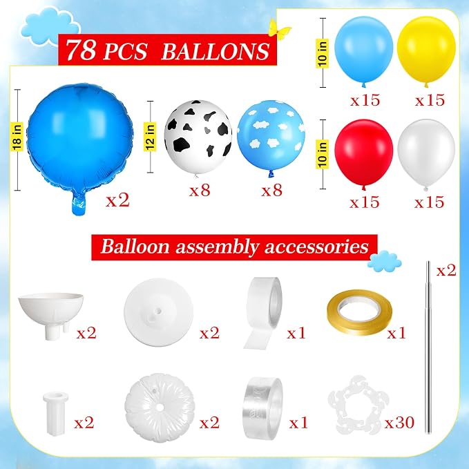 Hungdao 2 Sets Toys Inspired Balloon Column Stand Kit Cartoon Game Cow and - Image 2
