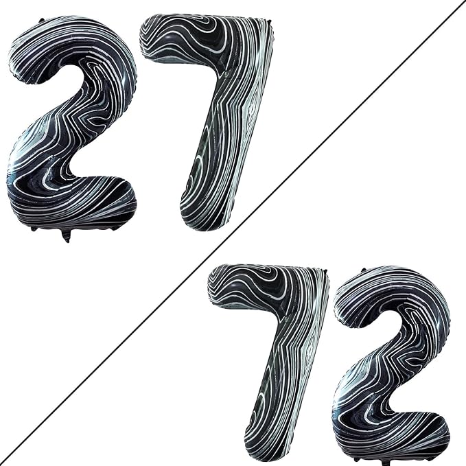 Number 27 Balloons for 27th Birthday Party Decorations, 42 Inch Jumbo Foil by GOER