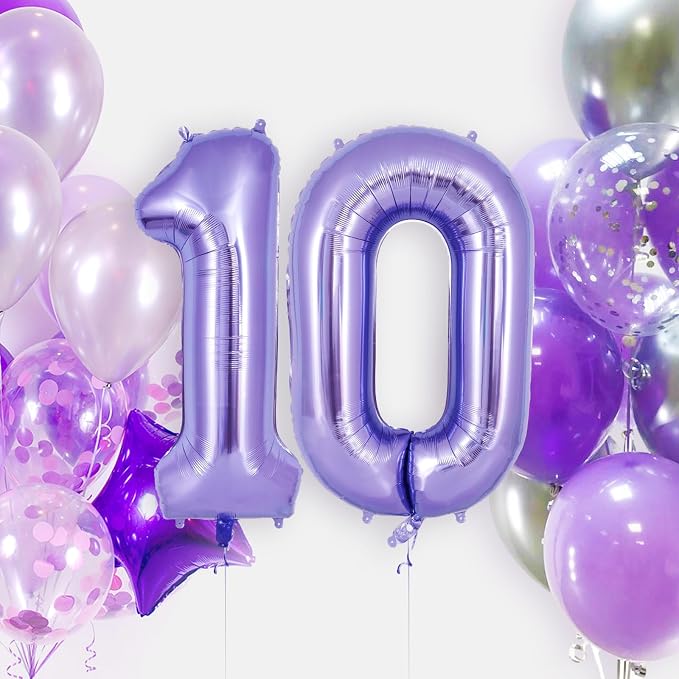 Purple Number 0 Balloon 40 Inch, Big Large Foil Helium Number Balloons - Image 2