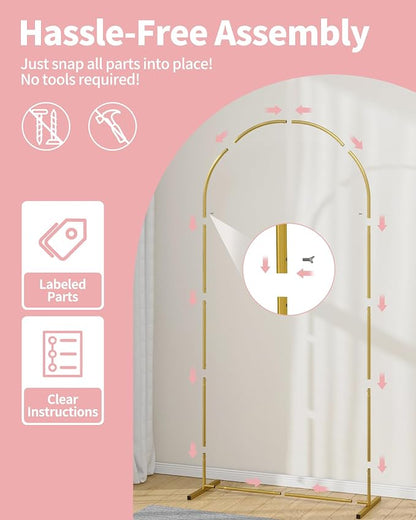 Pureegg Arch Backdrop Stand Set, 7.2 ft and 6 ft | Wedding, Baby Shower - Image 4