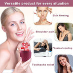 XHJRI Ice Face Roller Massager,Ice Cube Roller for Face, Eyes and Neck Naturally Conditioning and Skin Care,De-Puff Eye Bags,Reduce Migraine Pain,Reusable Massage Silicone Ice Mold (Upgrade Rose)