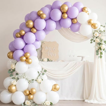104pcs Pastel Purple Balloons Garland Arch Kit, 18 12 10 5 Inch | Macaron Light - Image 3