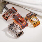 4 PCS Flat Hair Clips, Large Flat Claw Clips for Women Girls, Strong Hold French Hair Clips for Thick Thin Hair, Stylish Classic Hair Barrettes(Tortoise)