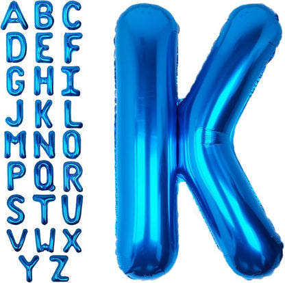 40 Inch Blue Letter K Balloon Big Foil Helium Letter Balloons A-Z | Giant Large by SULALABOO