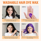 Purple Hair Wax, Temporary Hair Color Wax for kids, Washable & Nourishing Purple Hair Gel 2.12 Oz. (Purple)