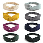 Elastic Knotted Headbands for Women Cloth Head Hair Bands for Women's Hair Non Slip Boho Wrap Twisted Hair Accessories