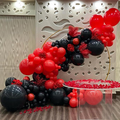 Red Black Balloons Garland Arch Kit, Anniversary, BBQ Casino, New Year Party - Image 6