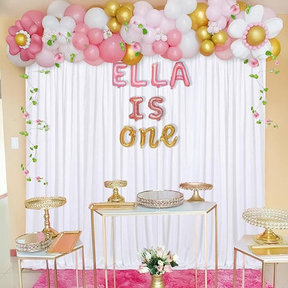 8ft x 8ft White Sequin Backdrop Curtain Sparkle Photo Backdrop | Glitter - Image 2