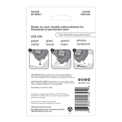 Glue Dots, Permanent Dots Dot N' Go Dispenser, Double-Sided, .38 Inch, 200 Dots - Image 2