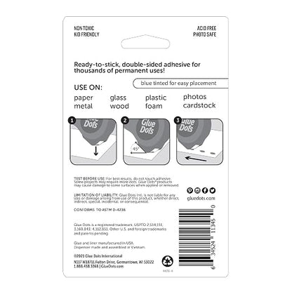 Glue Dots, Permanent Dots Dot N' Go Dispenser, Double-Sided, .38 Inch, 200 Dots - Image 2