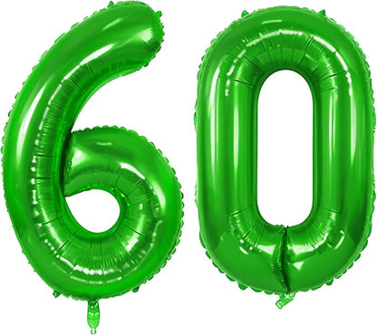 Number 60 Balloons for 60th Birthday Party Decorations, 0-100 Large No.60 by Joycard
