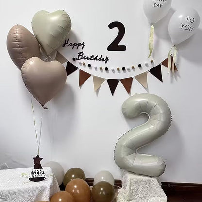 40 Inch Beige Number 4 Foil Balloon - Image 2