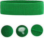 ONUPGO Sweatband Headbands for Men & Women -12PCS Sports Headbands Moisture Wicking Athletic Cotton Terry Cloth Headband for Tennis,Basketball,Football,Gym,Working Out