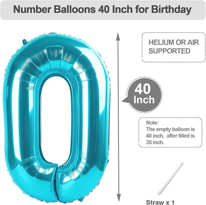 Number 9 Balloons 40 Inch Gold Balloon Birthday Decorations - Image 5